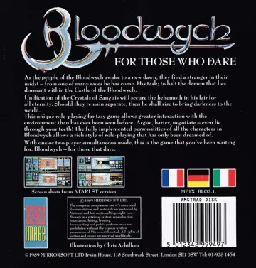 Bloodwych (UK) (1990) box cover back